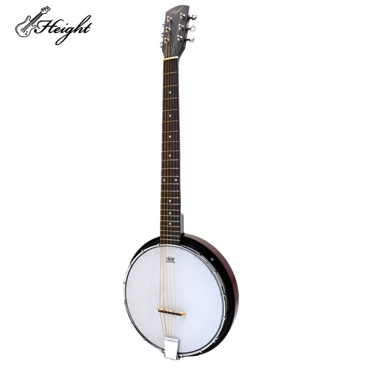 HTBJ6-16 6 String Drum Skin Sapele Banjo